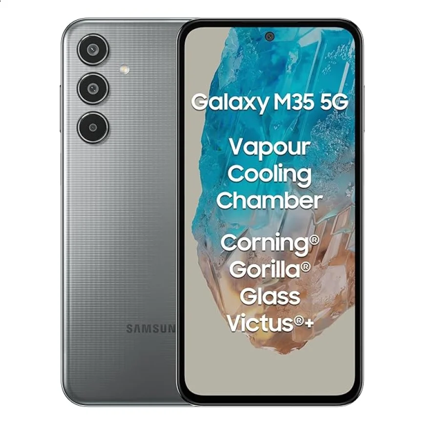 Samsung Galaxy M35 5G (8GB RAM, 256GB) – ₹21,498 on Amazon | Thunder Grey