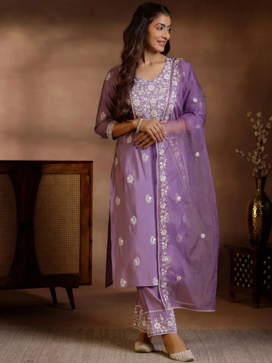 Up to 77% off Embroidered Suits – Shop now on Libas