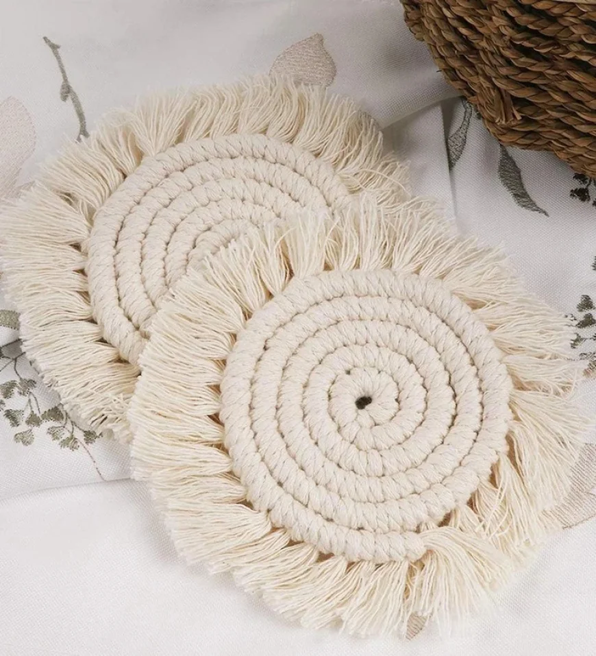 Handmade Macrame Coaster Set of 2 – only ₹89 on Pepperfry