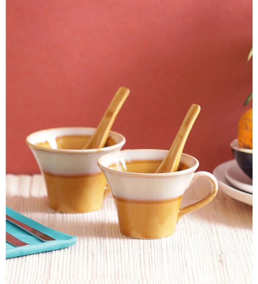 Set of 2 Ceramic Soup Bowls (250 ML) at ₹449 | Pepperfry Deal