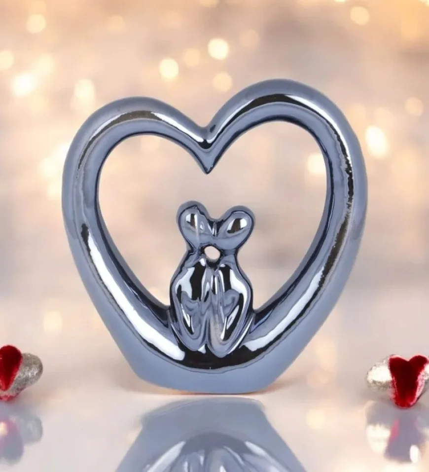 Heart Ceramic Couple Showpiece at ₹179 | Pepperfry Deal