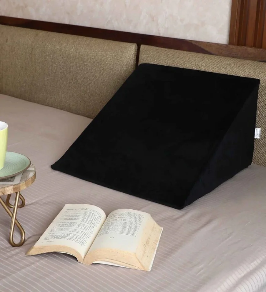 60% Off Memory Foam Bed Wedge Pillow 18x17 Inch – Black | Buy on Pepperfry