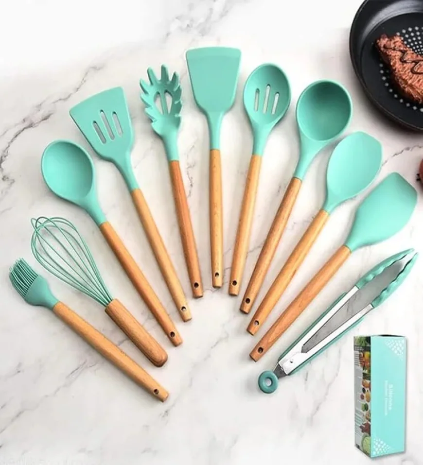 12-Piece Silicone & Wood Spatula Set – 70% off on Pepperfry | Kitchen Essentials Sale