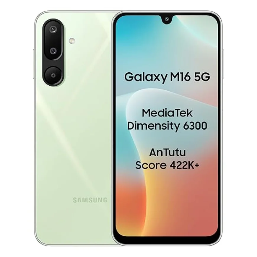 Samsung Galaxy M16 5G (6GB/128GB, Mint Green) – 30% Off | Buy Now at ₹11,999 on Amazon