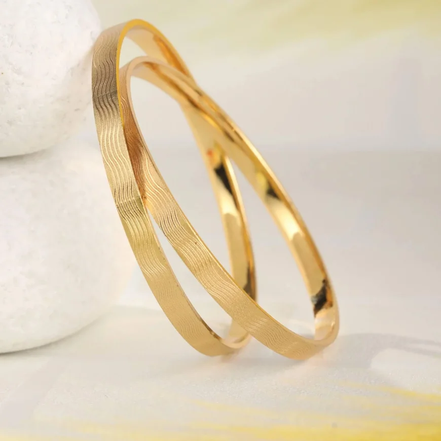 Gold Plated Bangle Set of 2 – Up to 55% off | Priyaasi Jewelry