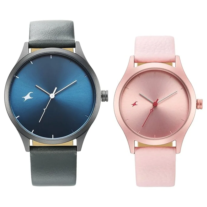 Up to 50% off Fastrack Couple Leather Watches ₹1,997 | On Amazon