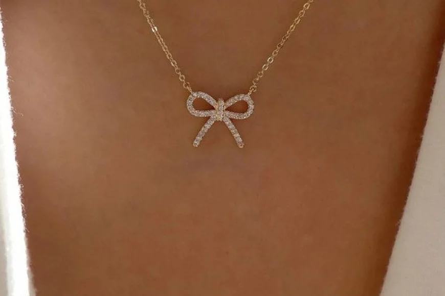 Tied in Gold Bow Neckpiece Only ₹145 – Minimal Jewelry on Everstylish