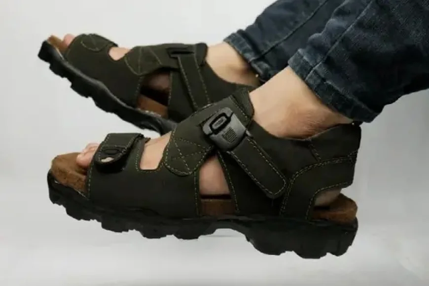 Men’s Olive Floater Sandals with Velcro – Under ₹299 | Meesho
