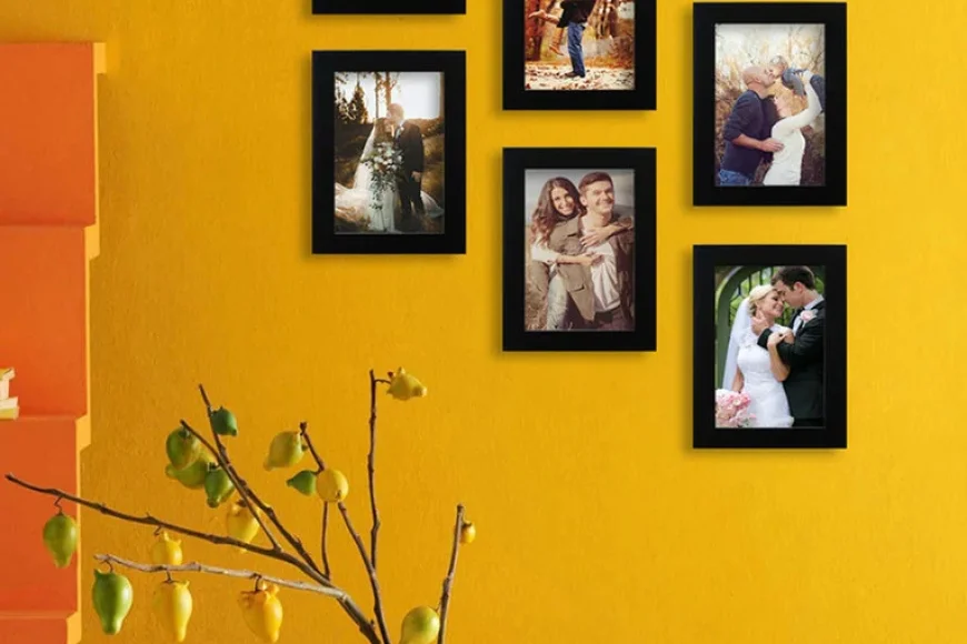 Set of 6 Black Synthetic Wood Collage Photo Frames Under ₹399 | Pepperfry