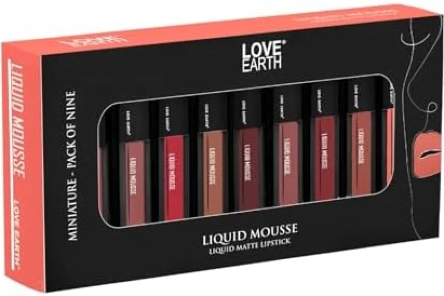 Up to 65% off Love Earth Liquid Mousse Matte Lipstick Pack of 9 on Nykaa