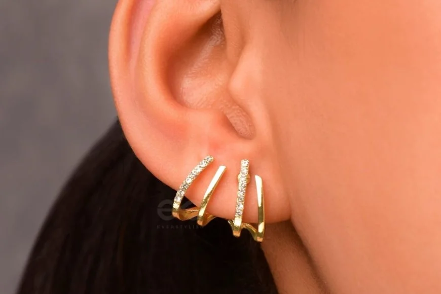 CLAWS OF DESTINY Golden Stud Earrings Under ₹99 – Shop Now on Everstylish