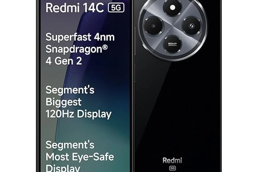 Redmi 14C 5G (Stargaze Black, 4GB+64GB) | Up to 30% Off on Amazon