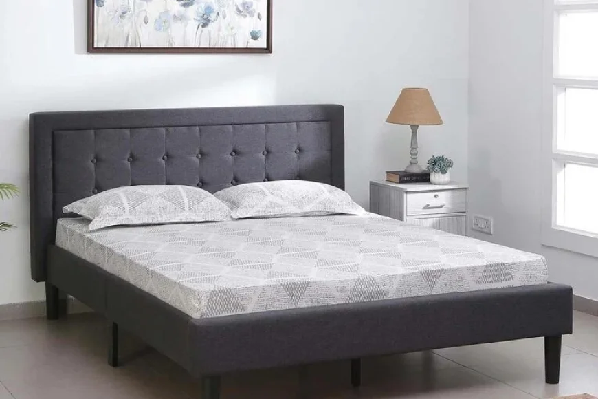 Up to 40% off Sawara Queen Size Upholstered Bed – Black | Pepperfry