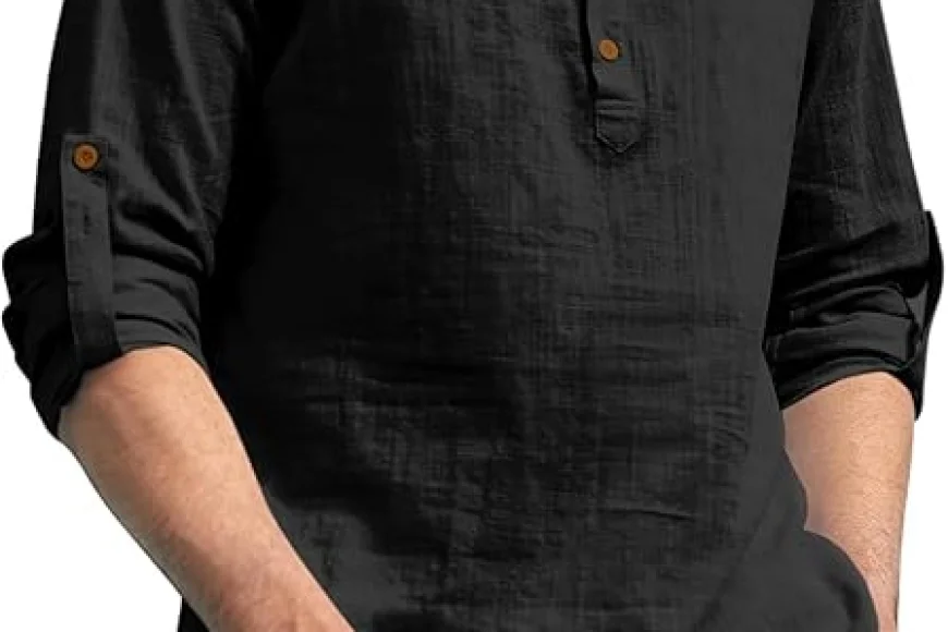 Up to 70% off Zombom Men’s Casual Short Kurta – Cotton Blend | Amazon