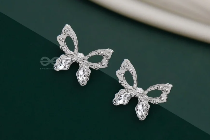 Crystal Butterfly Studs Under ₹99 – Elegant Earrings | Everstylish