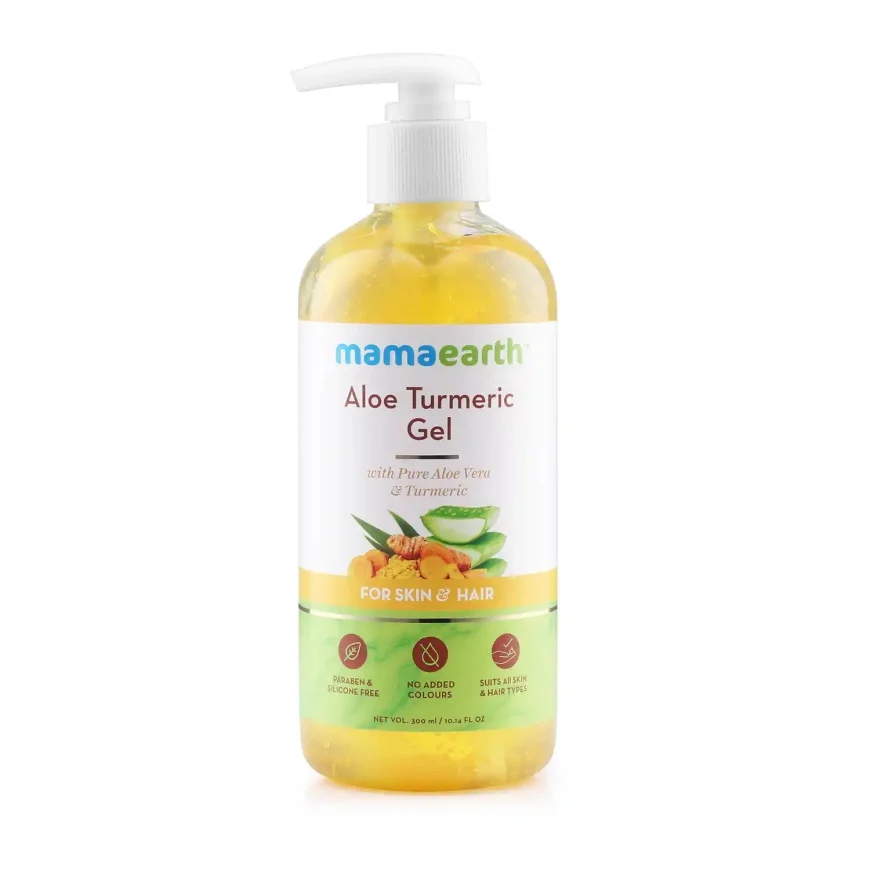 Aloe Turmeric Gel for Skin & Hair – 300ml Saver Pack Under ₹399 | Mamaearth
