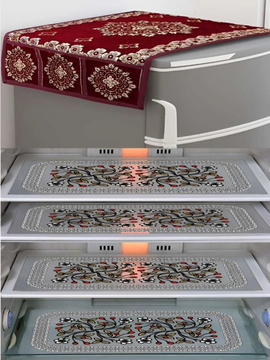 Up to 55% off Dakshya Fridge Cover Mats – Transparent & Maroon | Myntra