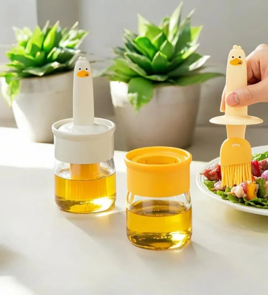 (Set of 2) 250 ml Oil Dispenser with Silicone Brush – Under ₹299 | On Pepperfry