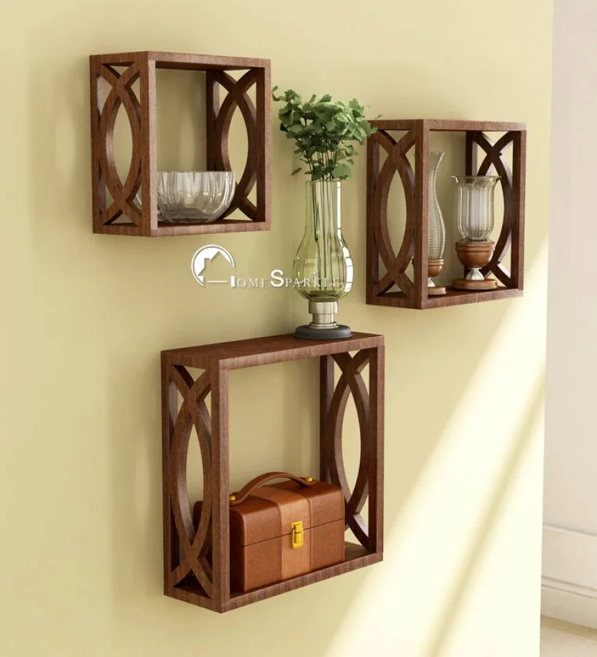 Brown Engineered Wood Wall Shelf Under Rs. 500 | On Pepperfry