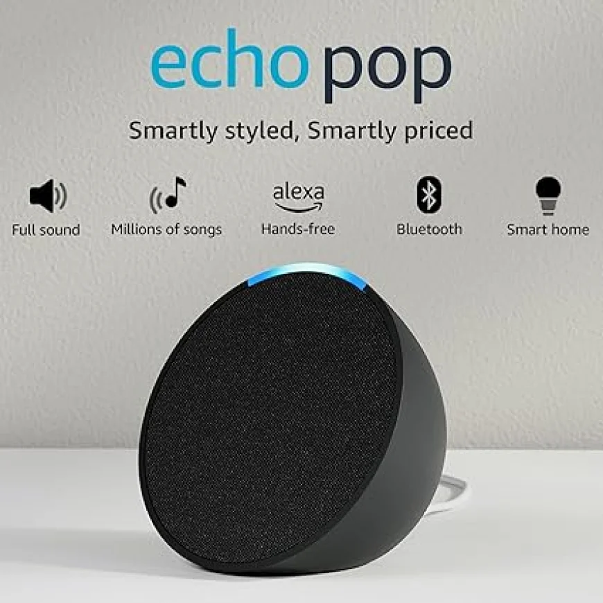 Up to 40% off Amazon Echo Pop Smart Speaker (Black) | Alexa & Bluetooth Enabled