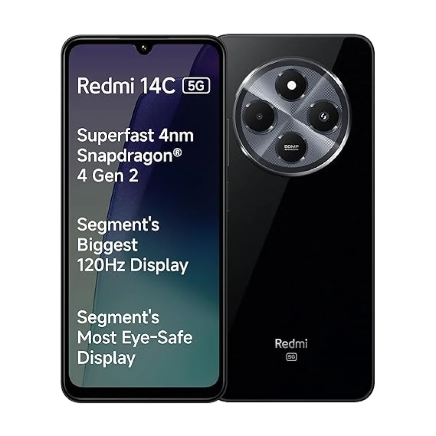Redmi 14C 5G (Stargaze Black, 4GB+64GB) | Up to 30% Off on Amazon
