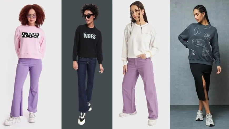 Up to 70% off on Women’s Sweatshirts | Shop Latest Styles on Myntra