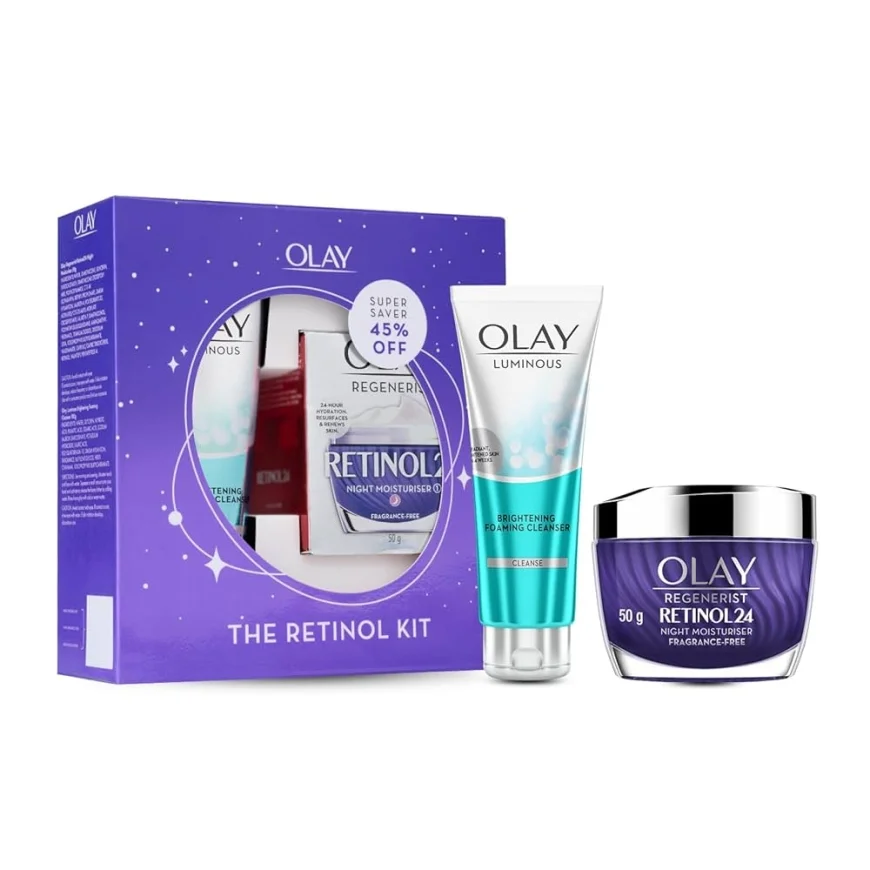 Up to 50% off on Olay Retinol Kit | Night Cream & Cleanser for Overnight Repair on Nykaa