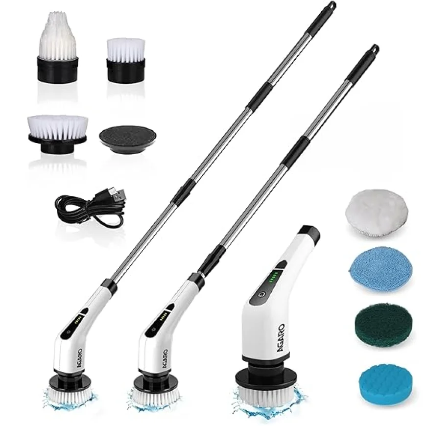 Up to 50% off AGARO Royal Electric Spin Scrubber – Multi-Surface Cleaning Tool | Amazon
