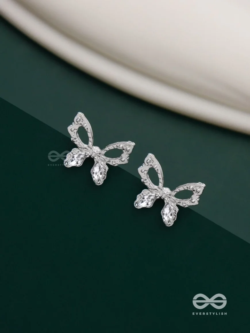 Crystal Butterfly Studs Under ₹99 – Elegant Earrings | Everstylish