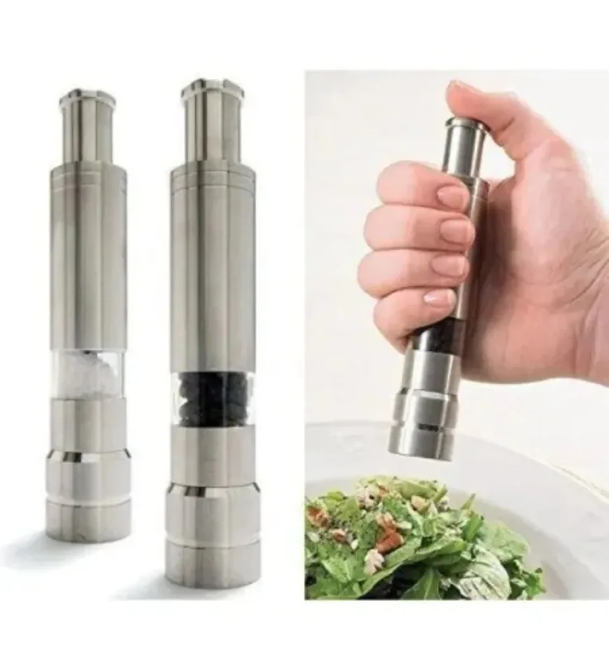 Up to 70% off Stainless Steel Thumb Pepper Grinder (Silver) – Shop on Pepperfry